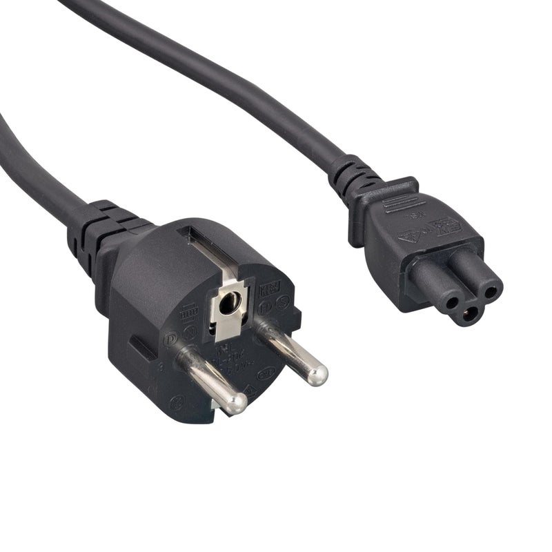 Cablelera ZADA41SA-06 European Notebook Cord Plug to IEC320 C5 6' 18 AWG 250V Power Cable - Image 1